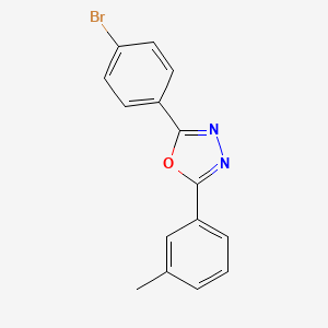 molecular formula C15H11BrN2O B5545727 2-(4-bromophenyl)-5-(3-methylphenyl)-1,3,4-oxadiazole 