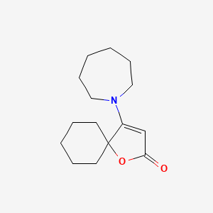 molecular formula C15H23NO2 B5545746 4-(1-氮杂环戊基)-1-氧杂螺[4.5]癸-3-烯-2-酮 