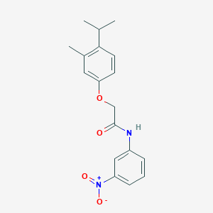 molecular formula C18H20N2O4 B5545798 2-(4-异丙基-3-甲基苯氧基)-N-(3-硝基苯基)乙酰胺 