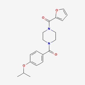 molecular formula C19H22N2O4 B5545800 1-(2-呋喃甲酰基)-4-(4-异丙氧基苯甲酰基)哌嗪 