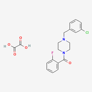 molecular formula C20H20ClFN2O5 B5545832 1-(3-chlorobenzyl)-4-(2-fluorobenzoyl)piperazine oxalate 