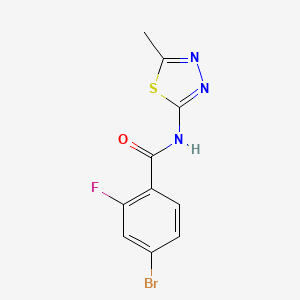 molecular formula C10H7BrFN3OS B5545851 4-bromo-2-fluoro-N-(5-methyl-1,3,4-thiadiazol-2-yl)benzamide 