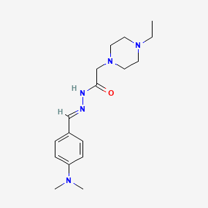 molecular formula C17H27N5O B5545862 N'-[4-(dimethylamino)benzylidene]-2-(4-ethyl-1-piperazinyl)acetohydrazide 