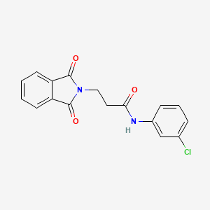 molecular formula C17H13ClN2O3 B5545915 N-(3-氯苯基)-3-(1,3-二氧代-1,3-二氢-2H-异吲哚-2-基)丙酰胺 