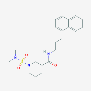 molecular formula C21H29N3O3S B5545924 1-[(二甲氨基)磺酰基]-N-[3-(1-萘基)丙基]-3-哌啶甲酰胺 