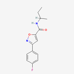 molecular formula C14H15FN2O2 B5545945 N-(仲丁基)-3-(4-氟苯基)-5-异恶唑甲酰胺 