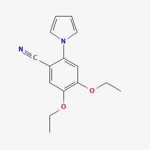 molecular formula C15H16N2O2 B5545952 4,5-diethoxy-2-(1H-pyrrol-1-yl)benzonitrile 