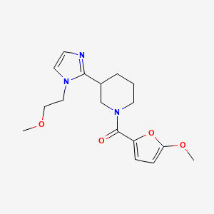 molecular formula C17H23N3O4 B5545989 3-[1-(2-methoxyethyl)-1H-imidazol-2-yl]-1-(5-methoxy-2-furoyl)piperidine 