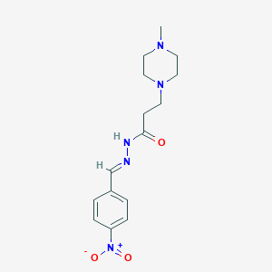 molecular formula C15H21N5O3 B5546000 3-(4-methyl-1-piperazinyl)-N'-(4-nitrobenzylidene)propanohydrazide 
