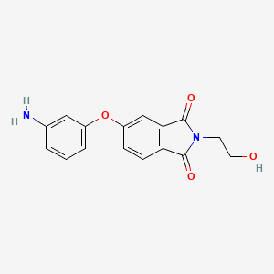 molecular formula C16H14N2O4 B5546146 5-(3-aminophenoxy)-2-(2-hydroxyethyl)-1H-isoindole-1,3(2H)-dione 
