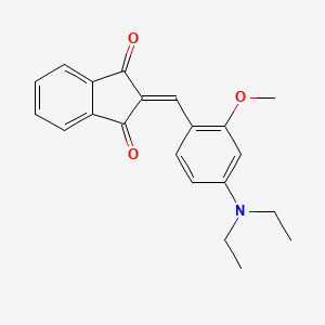 molecular formula C21H21NO3 B5546167 2-[4-(二乙氨基)-2-甲氧基苄亚叉]-1H-茚满-1,3(2H)-二酮 