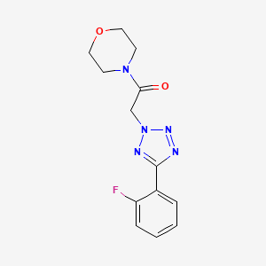 molecular formula C13H14FN5O2 B5546186 4-{[5-(2-fluorophenyl)-2H-tetrazol-2-yl]acetyl}morpholine 