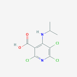 molecular formula C9H9Cl3N2O2 B5546196 2,5,6-trichloro-4-(isopropylamino)nicotinic acid 