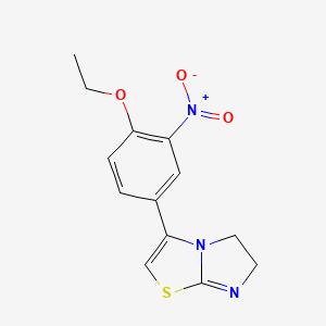 molecular formula C13H13N3O3S B5546214 3-(4-ethoxy-3-nitrophenyl)-5,6-dihydroimidazo[2,1-b][1,3]thiazole 