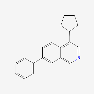 molecular formula C20H19N B5546232 4-环戊基-7-苯基异喹啉 
