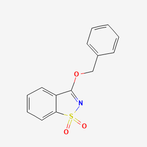 molecular formula C14H11NO3S B5546305 3-(benzyloxy)-1,2-benzisothiazole 1,1-dioxide CAS No. 51176-79-5