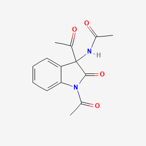 molecular formula C14H14N2O4 B5546319 N-(1,3-二乙酰基-2-氧代-2,3-二氢-1H-吲哚-3-基)乙酰胺 