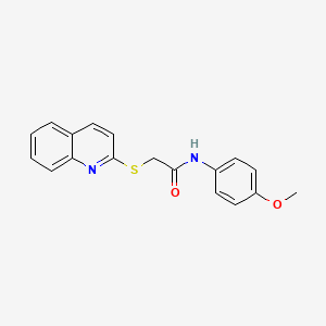 molecular formula C18H16N2O2S B5546340 N-(4-甲氧基苯基)-2-(2-喹啉硫基)乙酰胺 
