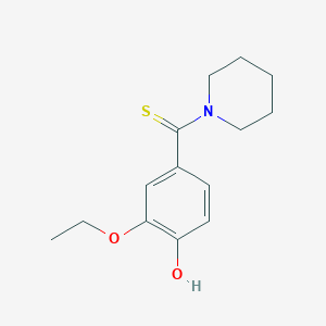 molecular formula C14H19NO2S B5546345 2-乙氧基-4-(1-哌啶基碳硫酰)苯酚 