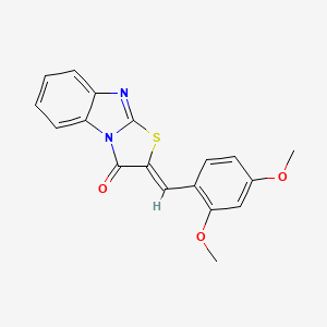 molecular formula C18H14N2O3S B5546358 2-(2,4-dimethoxybenzylidene)[1,3]thiazolo[3,2-a]benzimidazol-3(2H)-one 