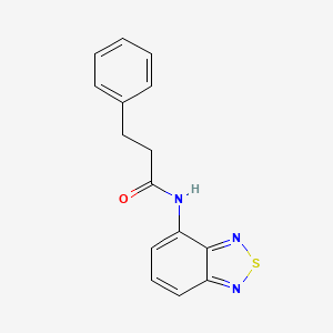 molecular formula C15H13N3OS B5546366 N-2,1,3-benzothiadiazol-4-yl-3-phenylpropanamide 
