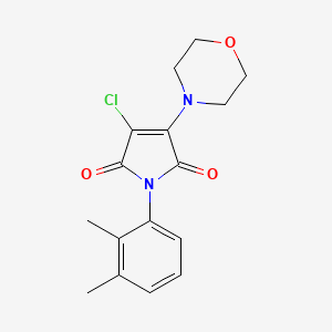 molecular formula C16H17ClN2O3 B5546390 3-氯-1-(2,3-二甲苯基)-4-(4-吗啉基)-1H-吡咯-2,5-二酮 
