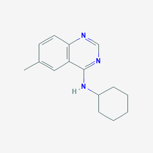 molecular formula C15H19N3 B5546452 N-cyclohexyl-6-methyl-4-quinazolinamine 