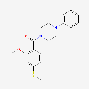 molecular formula C19H22N2O2S B5546453 1-[2-methoxy-4-(methylthio)benzoyl]-4-phenylpiperazine 