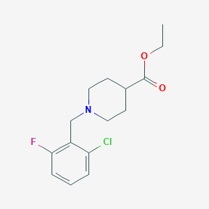 molecular formula C15H19ClFNO2 B5546480 1-(2-氯-6-氟苄基)-4-哌啶甲酸乙酯 