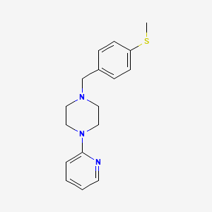 molecular formula C17H21N3S B5546481 1-[4-(甲硫基)苄基]-4-(2-吡啶基)哌嗪 
