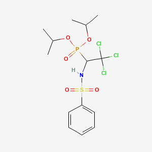 molecular formula C14H21Cl3NO5PS B5546487 diisopropyl {2,2,2-trichloro-1-[(phenylsulfonyl)amino]ethyl}phosphonate 
