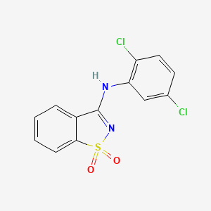 molecular formula C13H8Cl2N2O2S B5546516 N-(2,5-二氯苯基)-1,2-苯并异噻唑-3-胺 1,1-二氧化物 