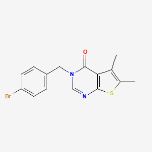 molecular formula C15H13BrN2OS B5546561 3-(4-bromobenzyl)-5,6-dimethylthieno[2,3-d]pyrimidin-4(3H)-one 