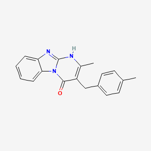 molecular formula C19H17N3O B5546619 2-methyl-3-(4-methylbenzyl)pyrimido[1,2-a]benzimidazol-4(1H)-one 