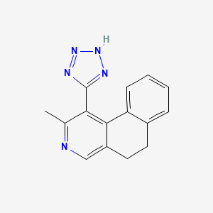 molecular formula C15H13N5 B5546641 2-甲基-1-(2H-四唑-5-基)-5,6-二氢苯并[f]异喹啉 