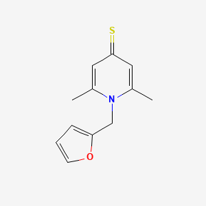 molecular formula C12H13NOS B5546645 1-(2-呋喃甲基)-2,6-二甲基-4(1H)-吡啶硫酮 