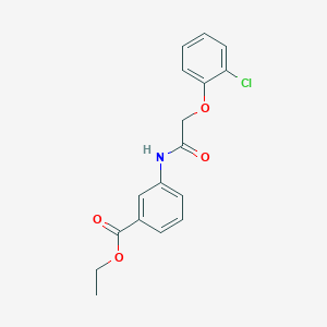 molecular formula C17H16ClNO4 B5546693 ethyl 3-{[(2-chlorophenoxy)acetyl]amino}benzoate 