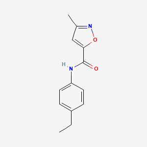 molecular formula C13H14N2O2 B5546696 N-(4-ethylphenyl)-3-methyl-5-isoxazolecarboxamide 