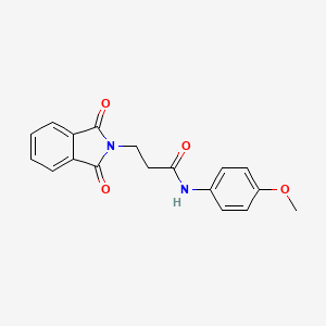 molecular formula C18H16N2O4 B5546715 3-(1,3-dioxo-1,3-dihydro-2H-isoindol-2-yl)-N-(4-methoxyphenyl)propanamide 