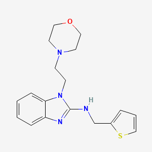 molecular formula C18H22N4OS B5546724 1-[2-(4-吗啉基)乙基]-N-(2-噻吩基甲基)-1H-苯并咪唑-2-胺 