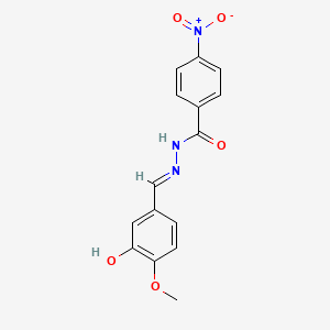 molecular formula C15H13N3O5 B5546743 N'-(3-羟基-4-甲氧基亚苄基)-4-硝基苯并肼 