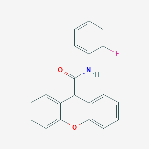 molecular formula C20H14FNO2 B5546786 N-(2-氟苯基)-9H-呫吨-9-甲酰胺 