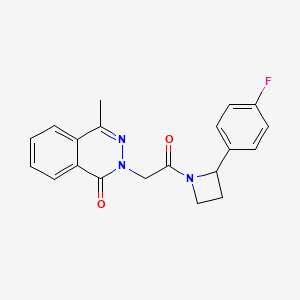 molecular formula C20H18FN3O2 B5546797 2-{2-[2-(4-fluorophenyl)-1-azetidinyl]-2-oxoethyl}-4-methyl-1(2H)-phthalazinone 