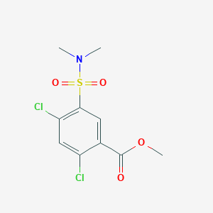 molecular formula C10H11Cl2NO4S B5546841 methyl 2,4-dichloro-5-[(dimethylamino)sulfonyl]benzoate 