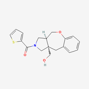 molecular formula C18H19NO3S B5546843 [(3aS*,10aS*)-2-(2-噻吩基羰基)-2,3,3a,4-四氢-1H-[1]苯并氧杂菲并[3,4-c]吡咯-10a(10H)-基]甲醇 