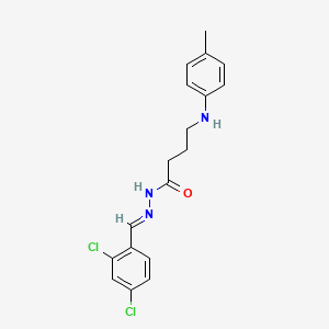 molecular formula C18H19Cl2N3O B5546850 N'-(2,4-二氯苄叉亚胺)-4-[(4-甲苯基)氨基]丁酸酰肼 