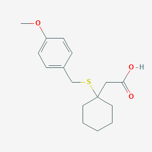 molecular formula C16H22O3S B554687 [1-(4-甲氧基苄硫基)-环己基]-乙酸 CAS No. 87242-92-0