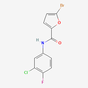 molecular formula C11H6BrClFNO2 B5546894 5-bromo-N-(3-chloro-4-fluorophenyl)-2-furamide 
