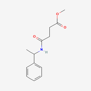 molecular formula C13H17NO3 B5546909 4-氧代-4-[(1-苯乙基)氨基]丁酸甲酯 