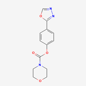 molecular formula C13H13N3O4 B5546922 4-(1,3,4-恶二唑-2-基)苯基 4-吗啉甲酸酯 